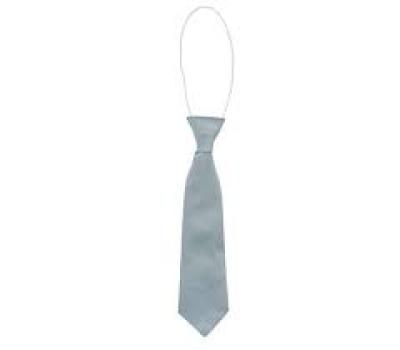 School Grey Plain Ties Short Elastic